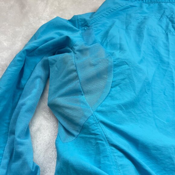 Mountain Hardwear Button Front Shirt Women's Size 8 Blue Outdoors Hiking Fishing - Picture 7 of 12